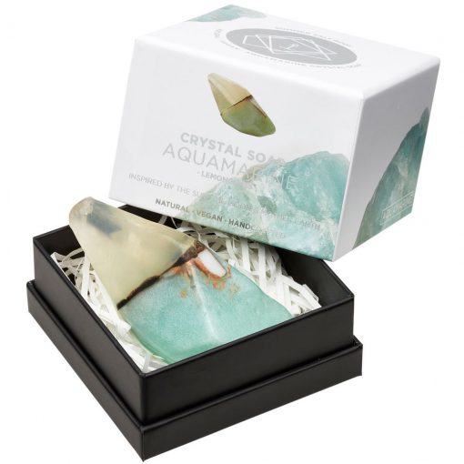 Aquamarine Crystal Soap in box new style box