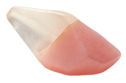rose quartz crystal soap closeup