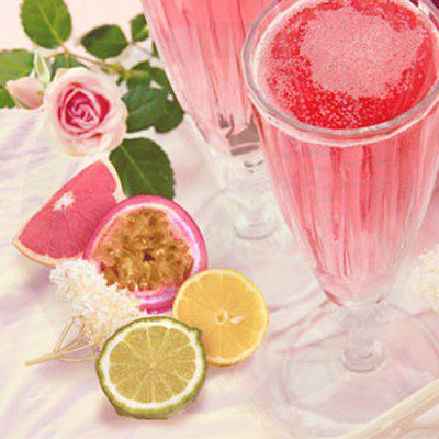 pink champagne and exotic fruits fragrance