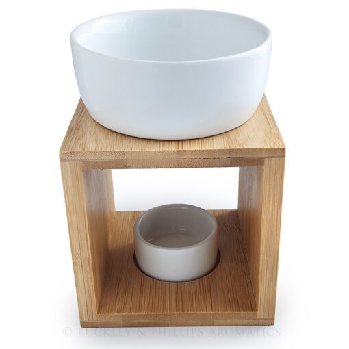 Ceramic & Bamboo Square Oil Burner