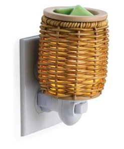 Wicker Lantern Pluggable Fragrance Warmer Clear Background